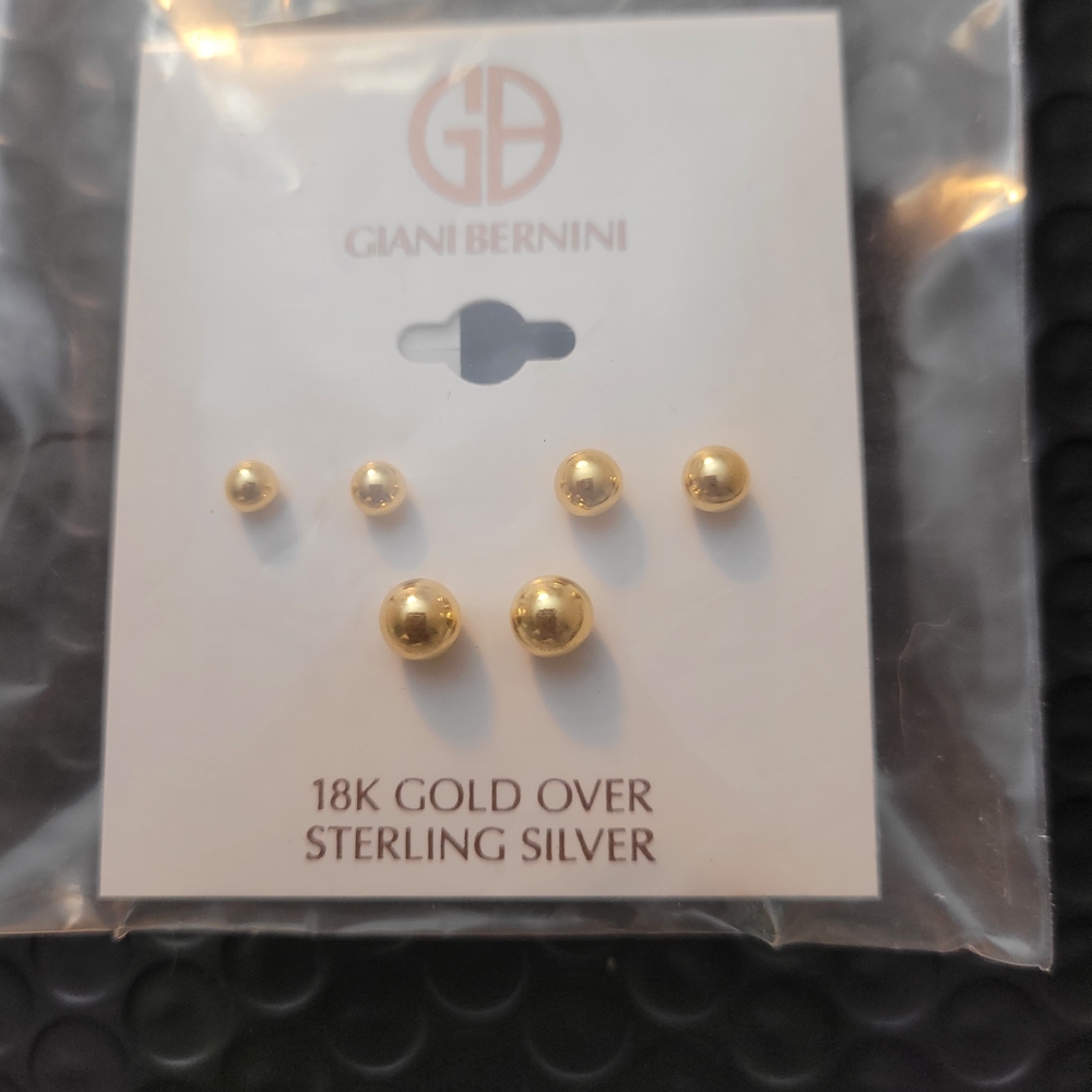 Giani Bernini Gold Over Sterling Silver Stud Earrings